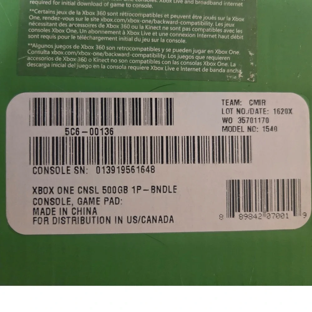 Microsoft Xbox One 500GB Black‎ Overwatch Bundle - no controller or HDMI - 360